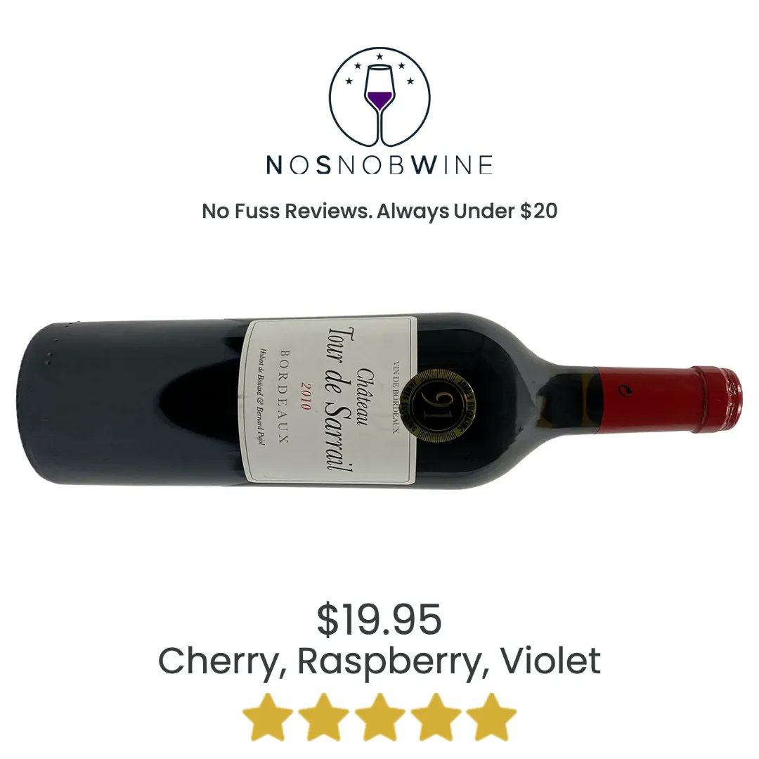thenosnob's tweet photo. 🚨 ⭐️ ⭐️ ⭐️ ⭐️ ⭐️ 🚨 We get really excited when we find a 5 star wine, and this is one is worth getting excited about. Want to know what what a GOOD French tables wine (from Bordeaux) tastes like, this is it!

Château Tour de Sarrail 2010 Bordeaux $19.95 5/5 ⭐️ https://t.co/sjnV3gU0Qq