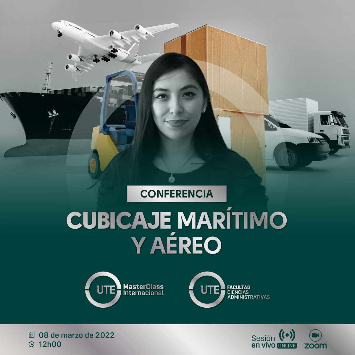 UTEoficial's tweet photo. ⚪Master Class | Conoce de primera mano sobre el cubicaje como parte del transporte de mercancías en esta conferencia gratuita.
🎥 https://t.co/spNHjTZqek
📌Martes 08 de marzo 🕞12h00
▶️¡Te esperamos!
#UTEduca #MasterClassInternacional https://t.co/leSxi3Ngqz