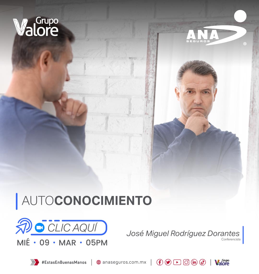 ANASeguros's tweet photo. Te invitamos a nuestro próximo webinar “Autoconocimiento” en donde descubrirás si tus hábitos realmente son eficaces y enfocados en cumplir tus objetivos. ¡Aparta tu lugar! 👇

📌Regístrate aquí: https://t.co/RaUqMkYTaX

*Evento Gratuito. Cupo limitado. https://t.co/7AZuljp1g8