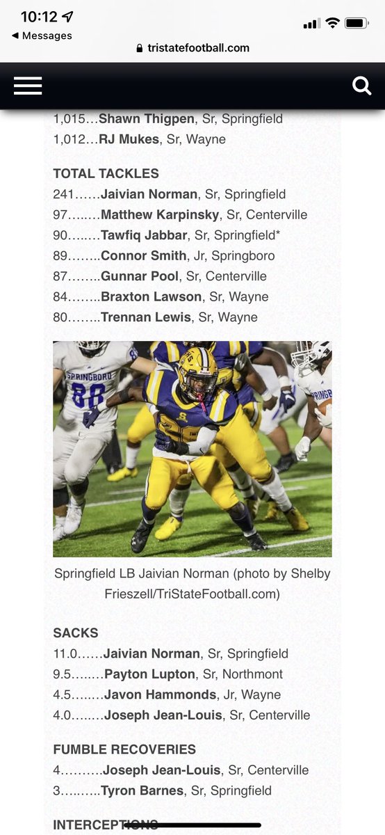 jaivian_norman's tweet photo. Leading class of 2023 GWOC by 144 tackles😵‍💫😵‍💫 https://t.co/fSi9xFIsb8