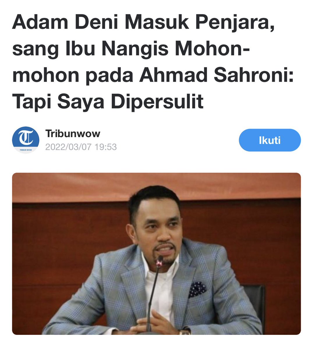 golan_five98's tweet image. Kecewa dengan Laporan Ahmad Sahroni, Adam Deni: Wakil Rakyat Melaporkan Rakyatnya Sendiri..

Ahh gimana egois nya kamu Adam ke bro #Jerinx , sekarang giliran kau.