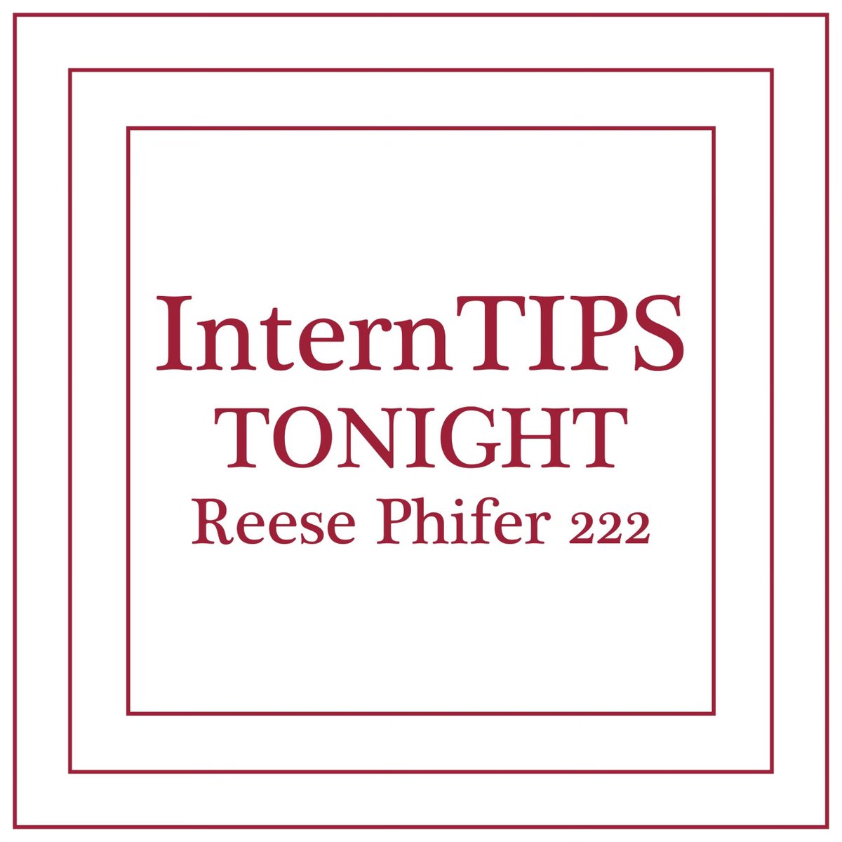 ATTENTION: Tonight marks the start of our two-day InternTips extravaganza! Meet us in Reese Phifer Room 216 for cover letter advice from a special guest and a presentation on internship best practices.