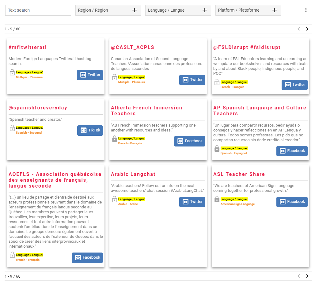 CASLT_ACPLS's tweet image. #DYK we created an inventory of social media groups &amp;amp; pages for language teachers? 🌎💻 Start your search for online L2 communities here: caslt.org/en/research-an… #languageteacher #langchat