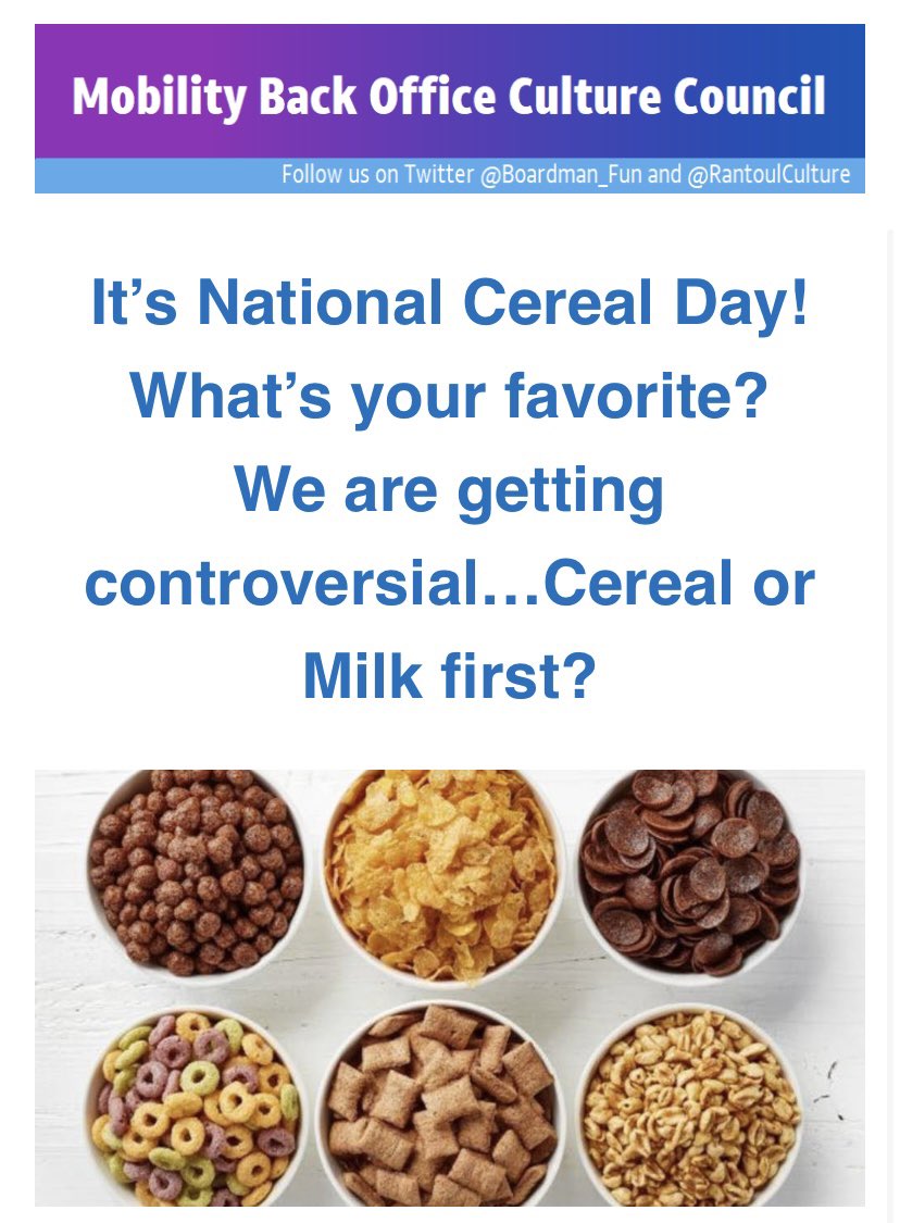 #WeGotYourBackoffice #NationalCerealDay