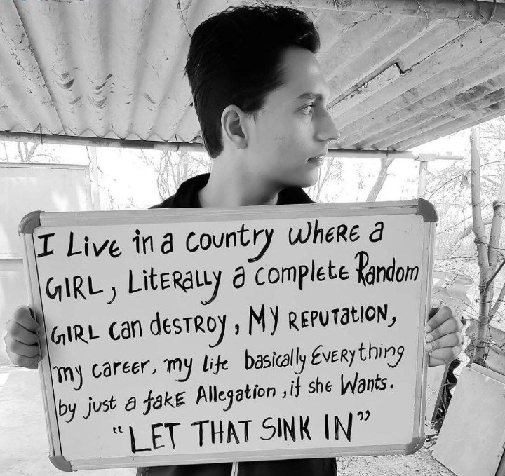 Dhruv_018's tweet photo. This International #FalseCaseDay please realize and fix the issues men face in India. #WomensDay https://t.co/E8bCzhPTMC