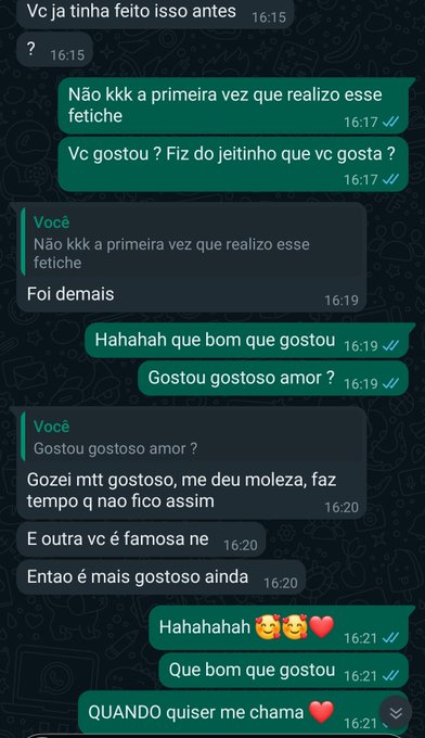 Mais um cliente satisfeito 🥵🔞  Que tal vc tbm realizar aquele fetiche gostoso ? Me chama no WhatsApp<a href="/tag/metoo"class="tags"><span>#metoo</span></a><a href="/tag/abusosexual%C3%A9crime"class="tags"><span>#abusosexual&eacute;crime</span></a><a href="/tag/n%C3%A3o%C3%A9n%C3%A3o"class="tags"><span>#n&atilde;o&eacute;n&atilde;o</span></a><a href="/tag/metoobrasil"class="tags"><span>#metoobrasil</span></a>
