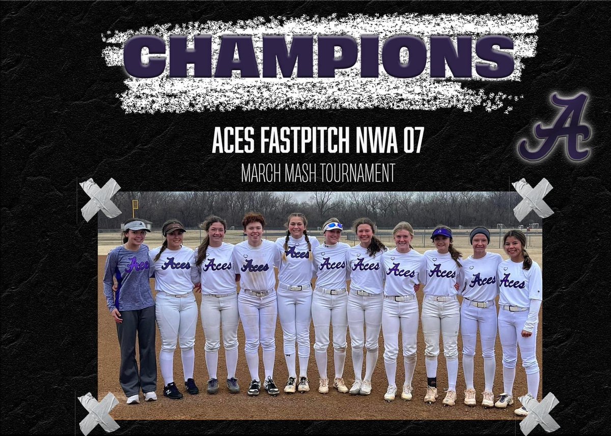 Aces_SoftballKC's tweet image. Congratulations to Aces Fastpitch NWA 07 winning the March Mash tournament! #champs #firstweekout #oklahoma