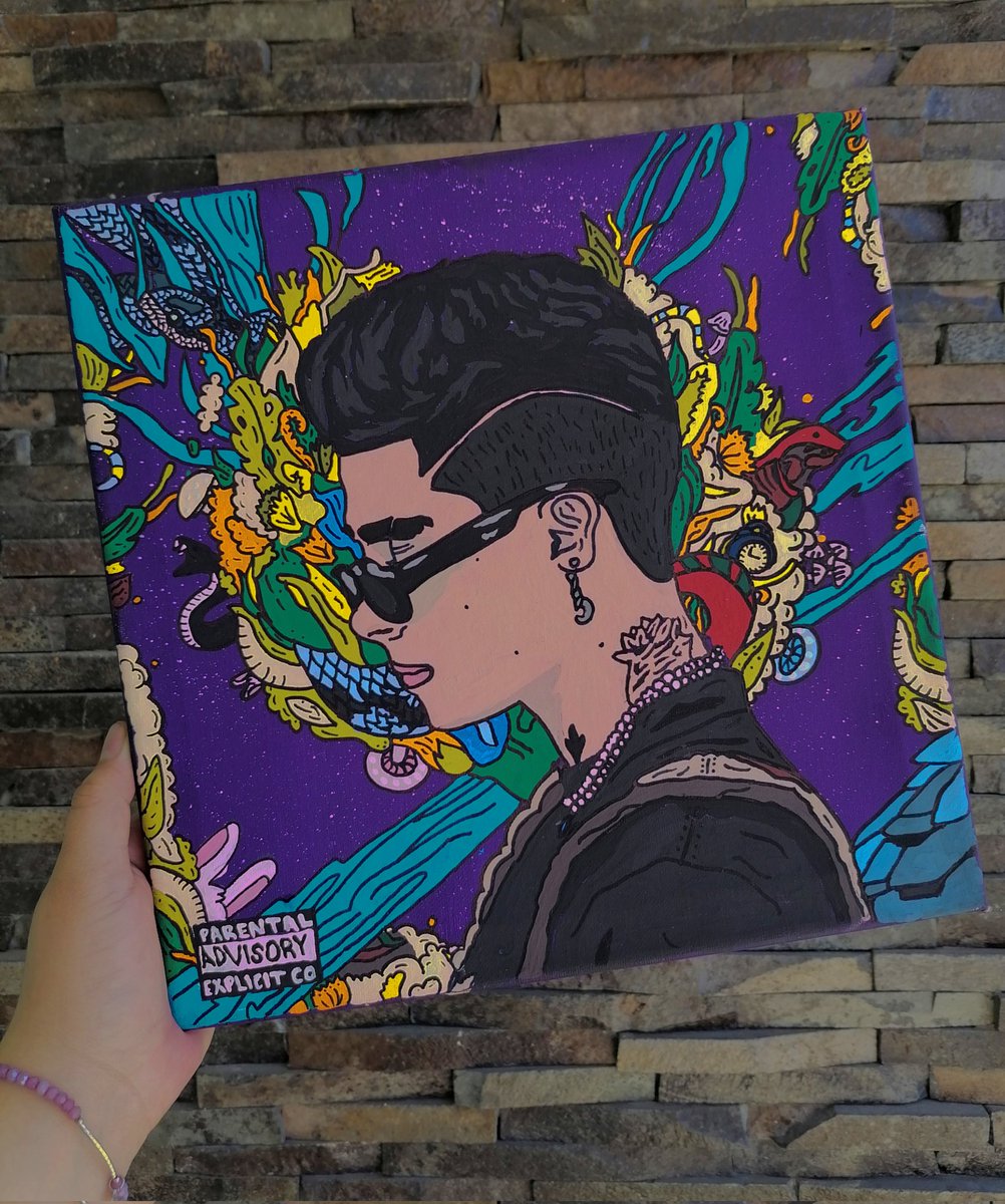 Yessicacordero_'s tweet photo. ; @mariobautista_ desde que vi el álbum me pareció una maravilla y me dieron ganas de pintarlo en un cuadro, en verdad me gusto mucho el resultado 🤍 https://t.co/Q5IQ1MdPjF