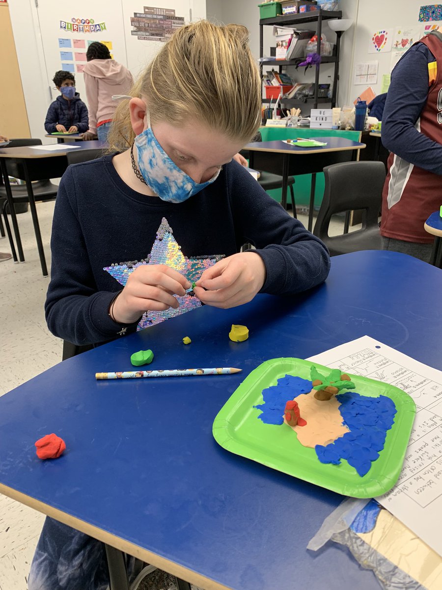 ClassroomJewel's tweet photo. Today the students were challenged to build one of the landforms we have been learning about in social studies. Students built volcanos, islands, mountains, and valleys. I am so impressed! @ParkWestHRSB #MakerEdNS #STEM #handsonlearning #funwithclay
More pics in comments 😊 https://t.co/1oKxucYqFM