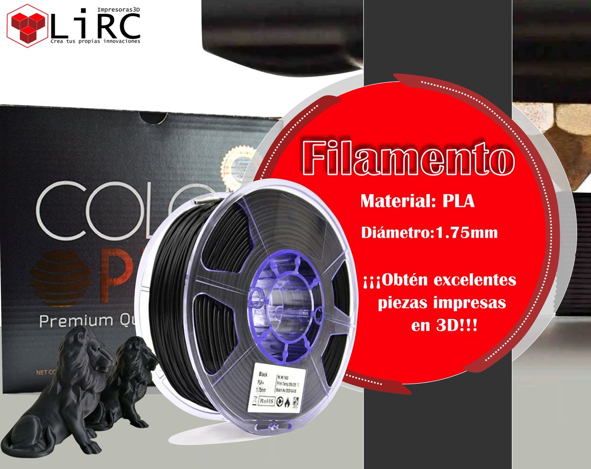 LiRC_3D's tweet photo. Mejora la calidad🏆 de tus impresiones y conciente 💆🏻‍♂️a tu impresora 3D, con uno de los mejores 🥇 Filamentos PLA. 
Disponibles en cualquiera de nuestras sucursales 🏬🛵
#impresiones3D #Tecnología #impresoras3D #Electrónica #Diseño3D #Creatuspropiasinnovaciones #Mecatrónica https://t.co/yf7YAtENRF