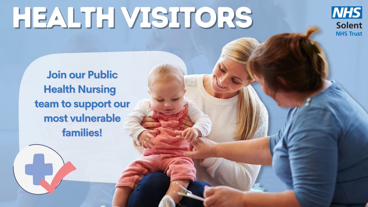 iHealthVisiting's tweet photo. Calling experienced and Newly Qualified #HealthVisitors - @SolentNHSTrust is recruiting in #Southampton to make a positive difference to the lives of children and their families. https://t.co/cNXnbIkDal
#HealthVisiting #HVJobs https://t.co/JfLhmPqKaj