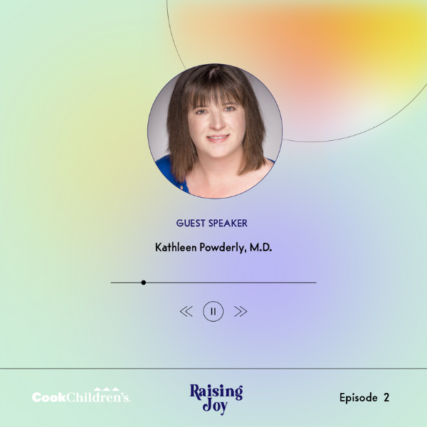 Raising Joy Episode 2 is here! Dr. Kathleen Powderly joined us to discuss the pandemic’s toll on youth mental health. She has been with Cook Children's for 20 years and currently sees patients at Cook Children’s Pediatrics Magnolia. fal.cn/3mJLm