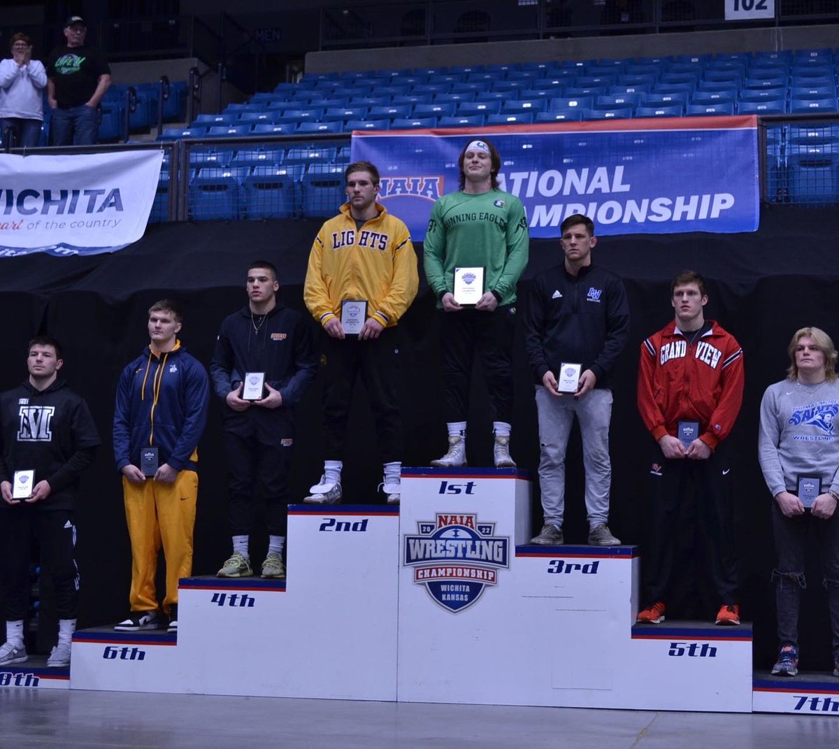 MarianWrestle's tweet photo. Marian breaks multiple program records as the Knights have closed out the best season in Marian Wrestling history https://t.co/pZBELppF0i