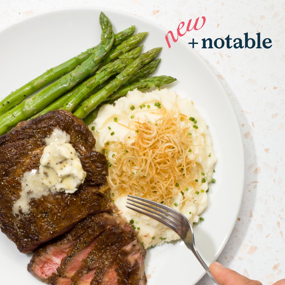 The main attraction has entered the chat. Get to know the star of the show: our 14 oz Ribeye + Truffle Butter with buttery garlic mashed potatoes and seasonal veg.

Now available at most locations. #Showstopper #NewAndNotable