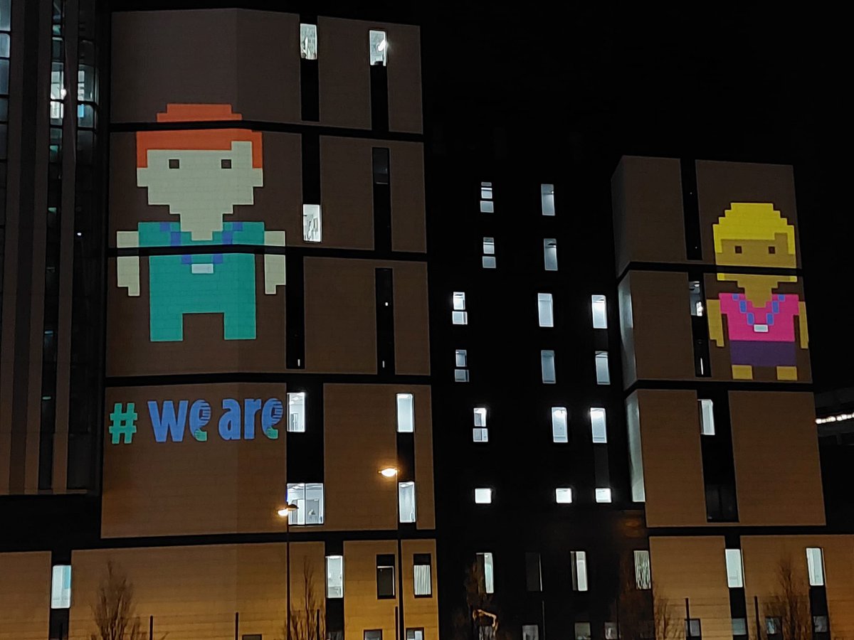CultureLPool's tweet image. #Projections | Keep a look out tonight and each night around #Liverpool as we light up the city with a series of incredible projections celebrating YOU Liverpool our incredible community spirit like these @LivHospitals #TheRoyal ♥️ 👀 
cultureliverpool.co.uk/wearescousers/