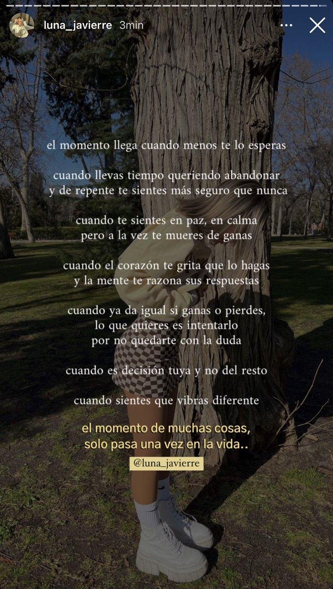 Luna_Javierre's tweet photo. el momento de muchas cosas solo pasa una vez en la vida https://t.co/bE1s63vOCY