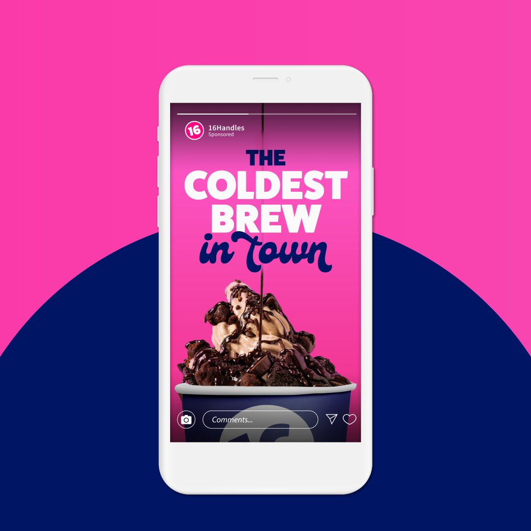 NEW WORK! 🍦We’re proud to have partnered with <a href="/16Handles/">16 Handles</a> to redefine their brand and visual identity through updated signage, packaging, and more. To learn more, visit: bit.ly/35vjUip #branding #advertising