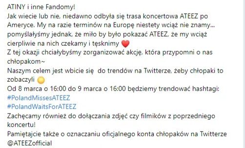 gemiwishi's tweet photo. PROSZĘ O RT💜

Atiny I inne fandomy zapraszamy do przyłączenia się do jutrzejszej akcji!!

Wszystkie szczegóły podane są na zdjęciu!! 

#ATEEZinWarsaw https://t.co/iPFDy8H5j5