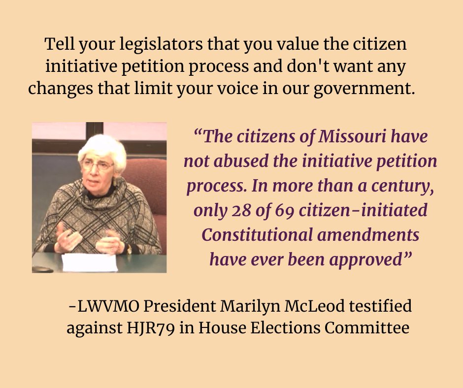 LWVSTL's tweet photo. The League opposes proposed bills that would create more hurdles for petition initiatives to get on the ballot or require a higher majority for citizen-initiated ballot measures to become law. #MOLEG @lwvmissouri.org https://t.co/aXhE9wNyZP