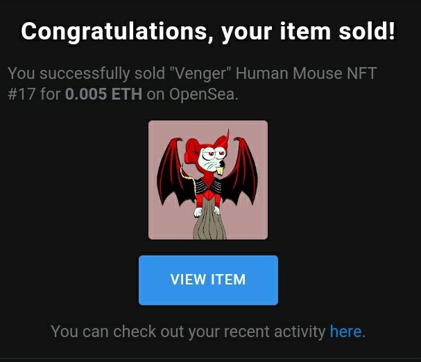 renancompanq's tweet photo. "Venger" Human Mouse NFT #17
SOLD OUT!! 🎉🎊
Thankss bro @Michael52824432
#WeAreMeta #NFT #NFTCommunity #NFTcollector #NFTgoddesses #NFTart #CryptoArt #Ethereum https://t.co/ZPQuggkFVj
