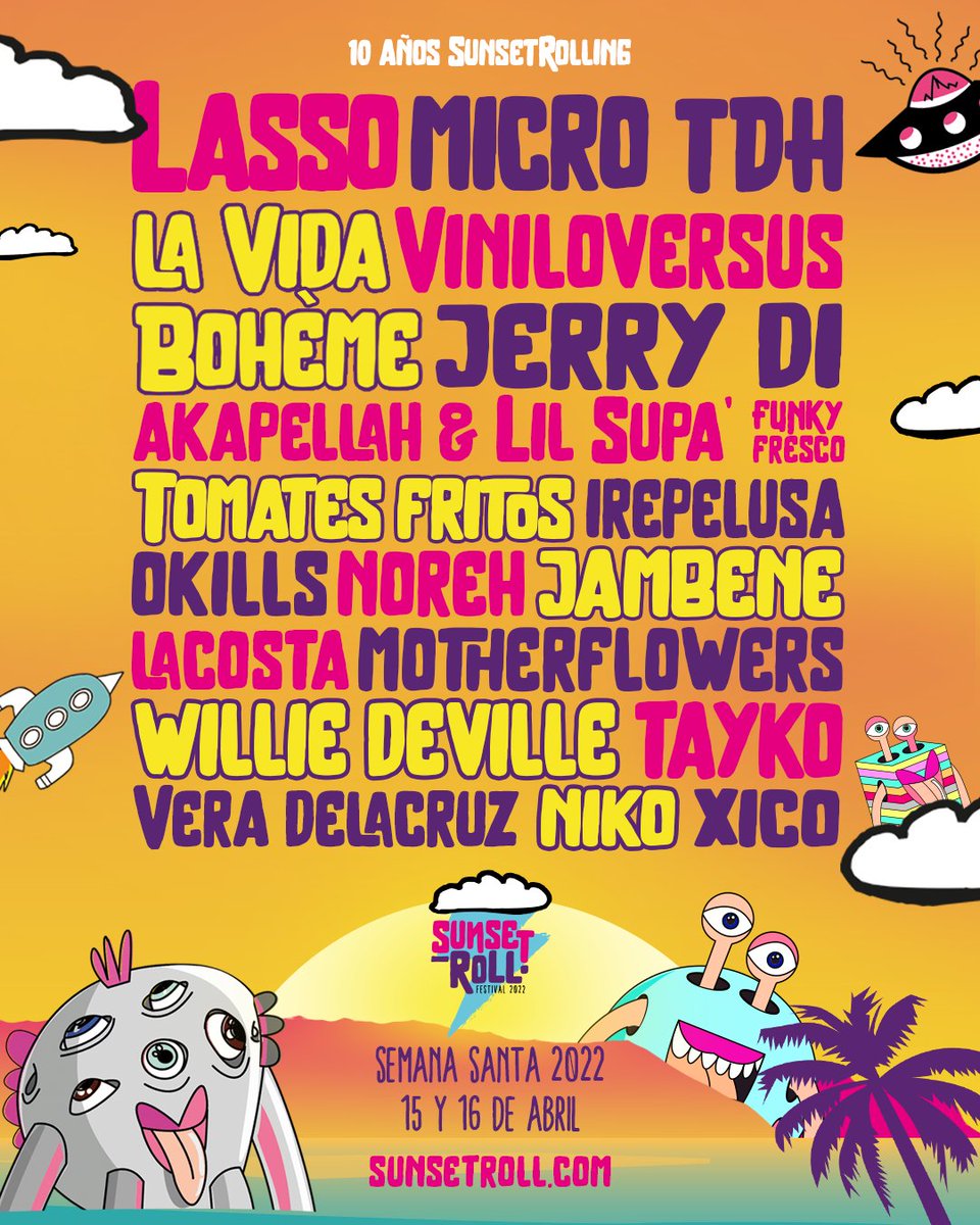 El Sunset Roll Festival anuncia a La Vida Boheme - mailchi.mp/produceycomuni…