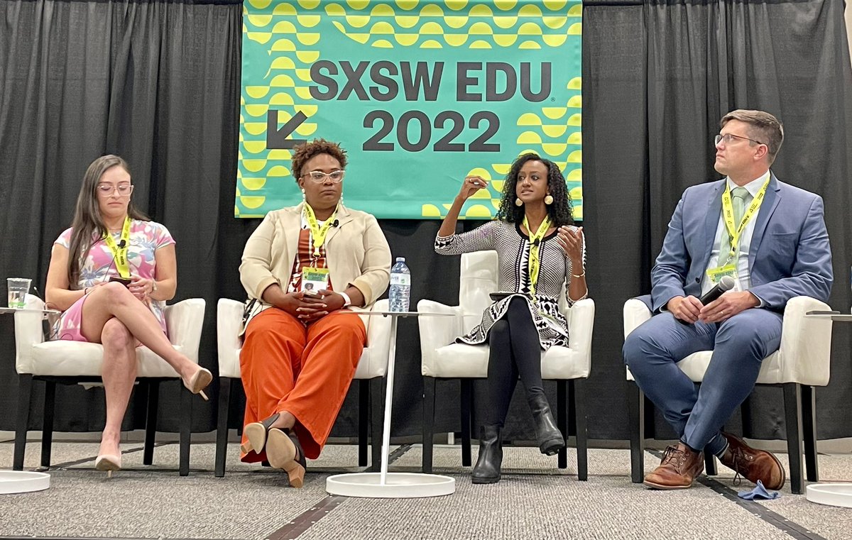 mrserinhealey's tweet photo. Rhode Island’s innovative work in education is being showcased all week at @SXSWEDU! Today, @Malika_Ali @hitheretatis and Simona Simpson-Thomas are sharing the powerful work in @CentralFalls_RI schools! @HighlanderInst #CommunityLedLearning https://t.co/4DwtTYQamA