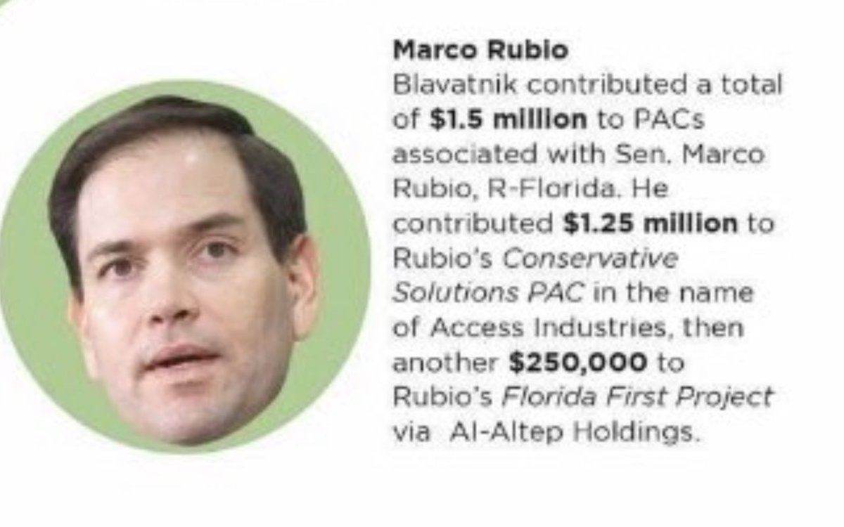 jacquiedeland's tweet photo. @FoxNews Rubio voted with Putin 100% of the time. #MarcoRuble https://t.co/ReOhbCfpRZ