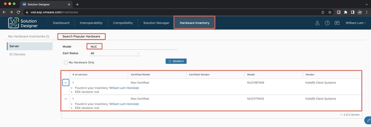 [New] - New VMware Community HCL williamlam.com/2022/03/new-vm…

☝️Super excited that we now have a platform that is scalable for an Official (Unofficial) <a href="/VMware/">VMware</a> Community HCL! 😎

📢 My call to action to community - Submit your VMware Homelab inventory &amp; help grow our community