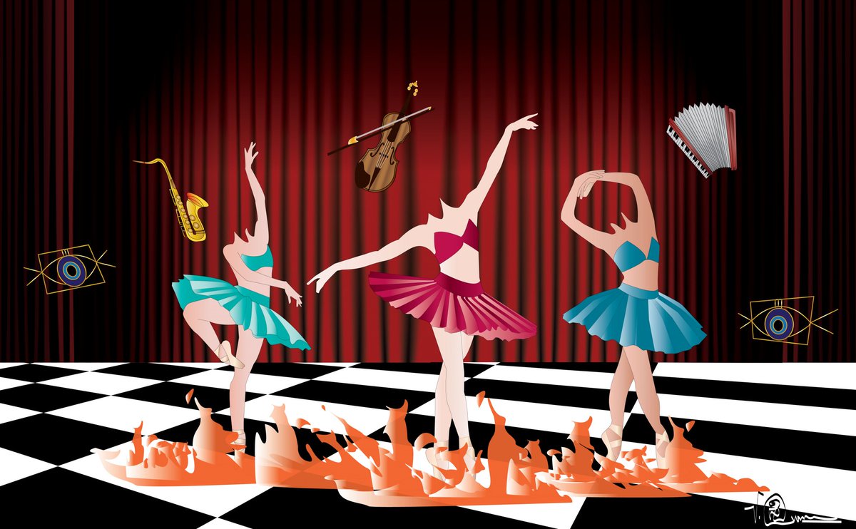 DileepvarmaNERO's tweet photo. Good night ✨✨#NFTcommunitiy #NFT #nftcolletor 
The artwork 'The Dance Show' available @withFND https://t.co/zFtjMH6u1m