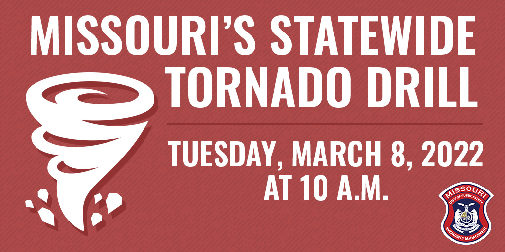 INFORMATIONAL NOTICE: <a href="/SEMissouriState/">Southeast Missouri State University</a> will participate in the 2022 Statewide Tornado Drill on Tuesday, March 8, at 10 a.m. Check your SEMO email for details.