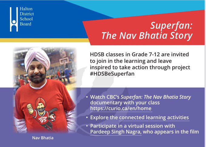 CHPSLibrary's tweet photo. #HDSBeSuperFan 
We watched Superfan: The Nav Bhatia Story. Our students took time to reflect about Nav's story and then wrote about their thoughts. We continue to be Superfans of The Superfan! 1/2
@superfan_nav @ChpsMilton #studentvoice @HDSBEquity https://t.co/v9juyB3NrP