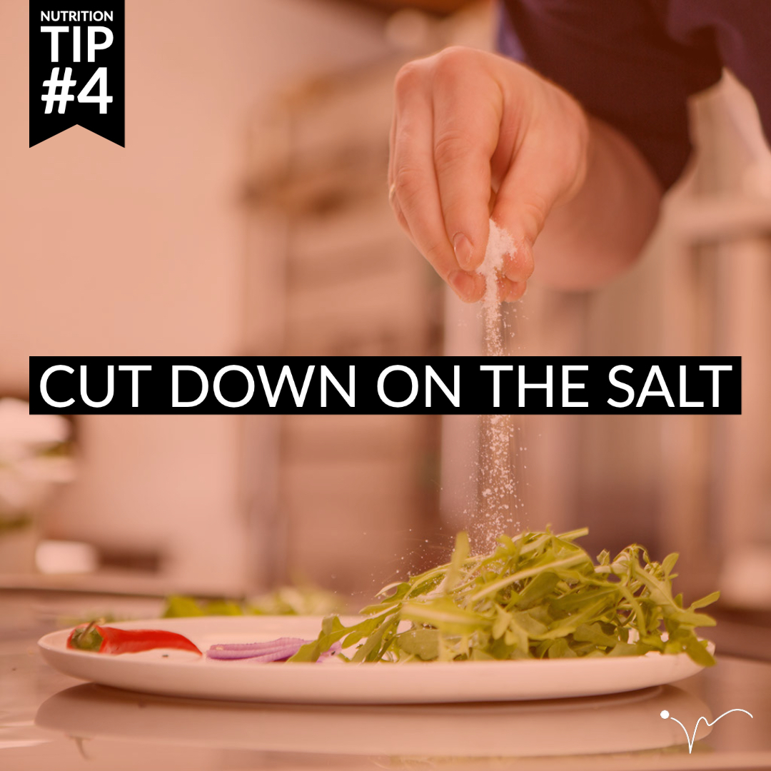 Try to limit your intake of sodium. About 90% of Americans over the age of 2 consume too much salt. This is important because a high intake of sodium can put you at high rick for heart disease and stroke. So next time you are in the store, check the sodium on the nutrition label.