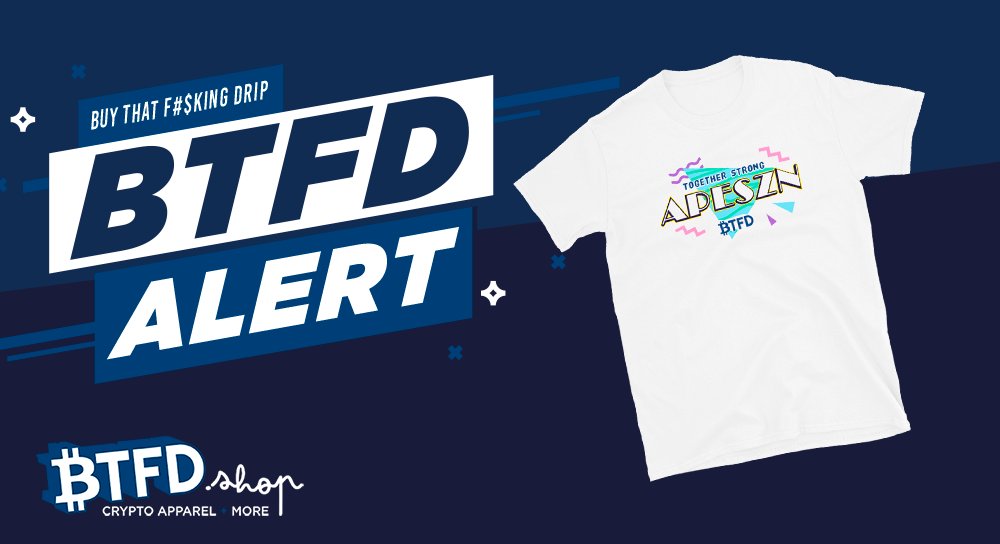 Remember ☝️

We must stick together in tough times 🧑‍🤝‍🧑

Even ape. Especially ape. 🦍

Show your solidarity with this 👕 !

Available in sizes S - 3XL &amp; in multiple colors! Check it ⚠️

btfd.shop/product/apeszn…

#btc #crypto #ETH