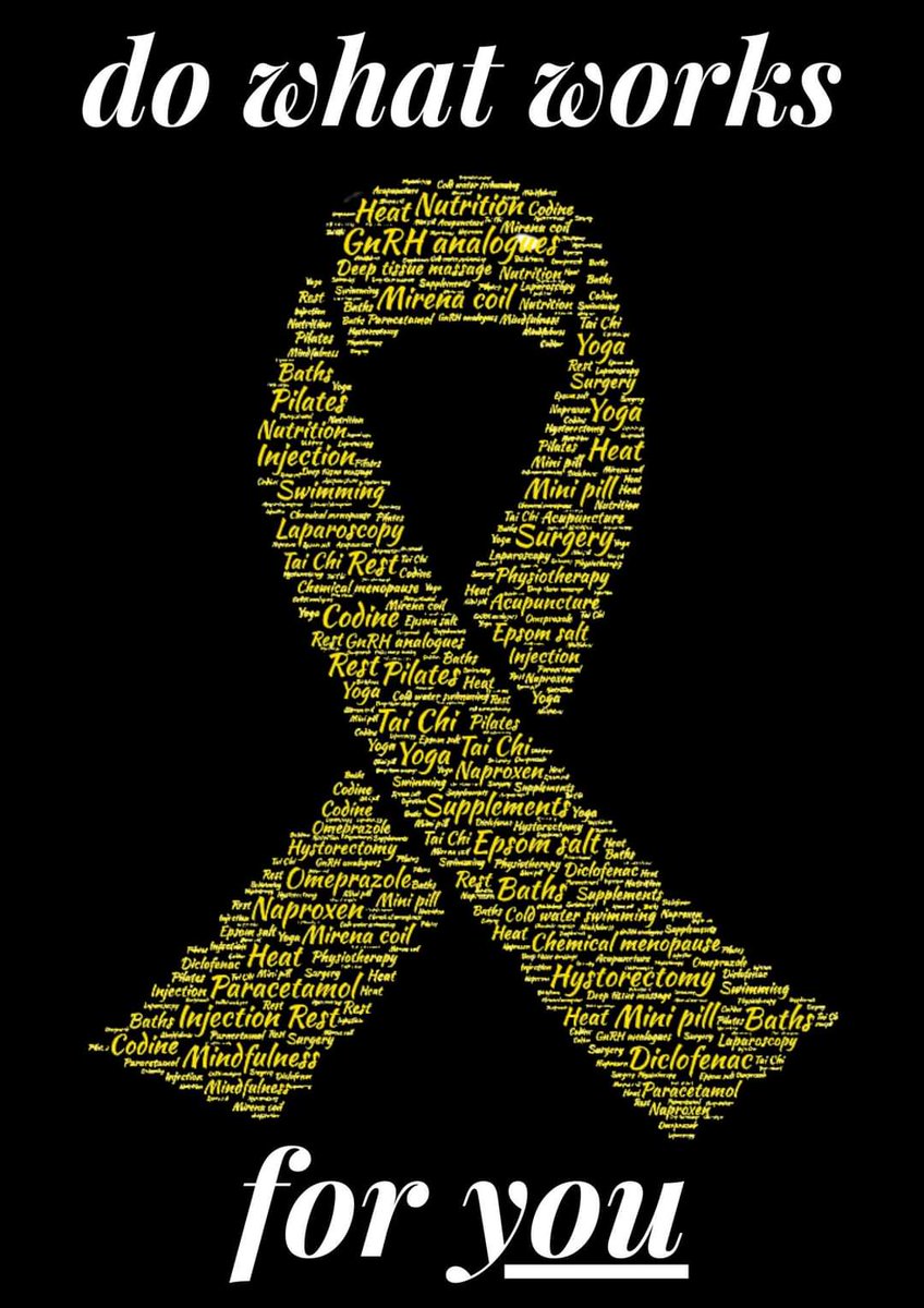 RebeccaWymer's tweet photo. Endometriosis Action Month Day 7!

Endo isn't the same for everyone... It's fickle, cruel &amp; individual. Because of that, there's no one way to manage it 🌻

Do what works for you 💛

#EndometriosisAwarenessMonth #endometriosis #selfcare #dwfg #WomensHealth https://t.co/bvVrWDU5UN