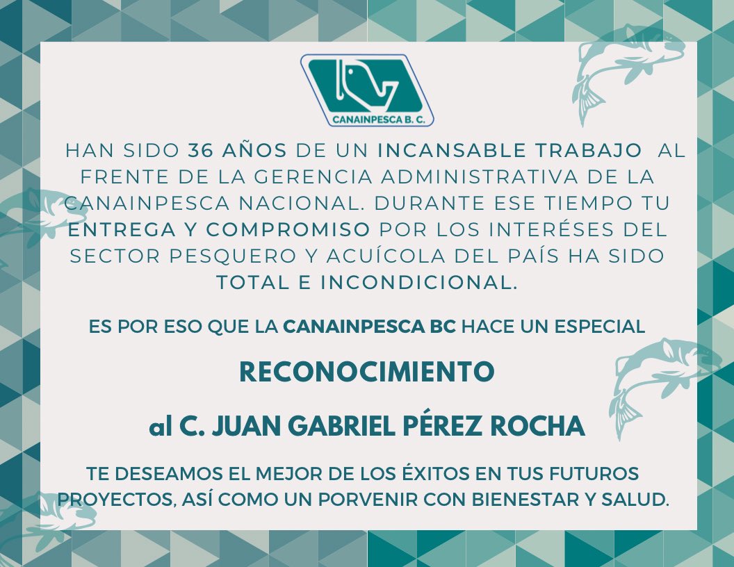 Agradecemos infinitamente tantos años de colaboración y amistad de nuestro amigo, Gabriel Perez Rocha.🐟✨
.
.
.
.
.
<a href="/canainpescamx/">CANAINPESCA</a>