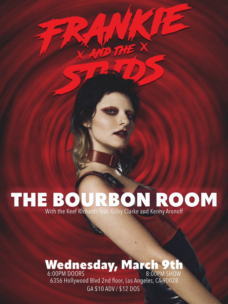 Frankie and the Studs (@frankiethestuds) on Twitter photo Playing Wednesday night at 8pm at <a href="/TheBourbonRoom/">The Bourbon Roomā¢</a> link here for tix! ticketweb.com/event/gilby-cl⦠Playing Wednesday night at 8pm at <a href="/TheBourbonRoom/">The Bourbon Roomā¢</a> link here for tix! ticketweb.com/event/gilby-clā¦