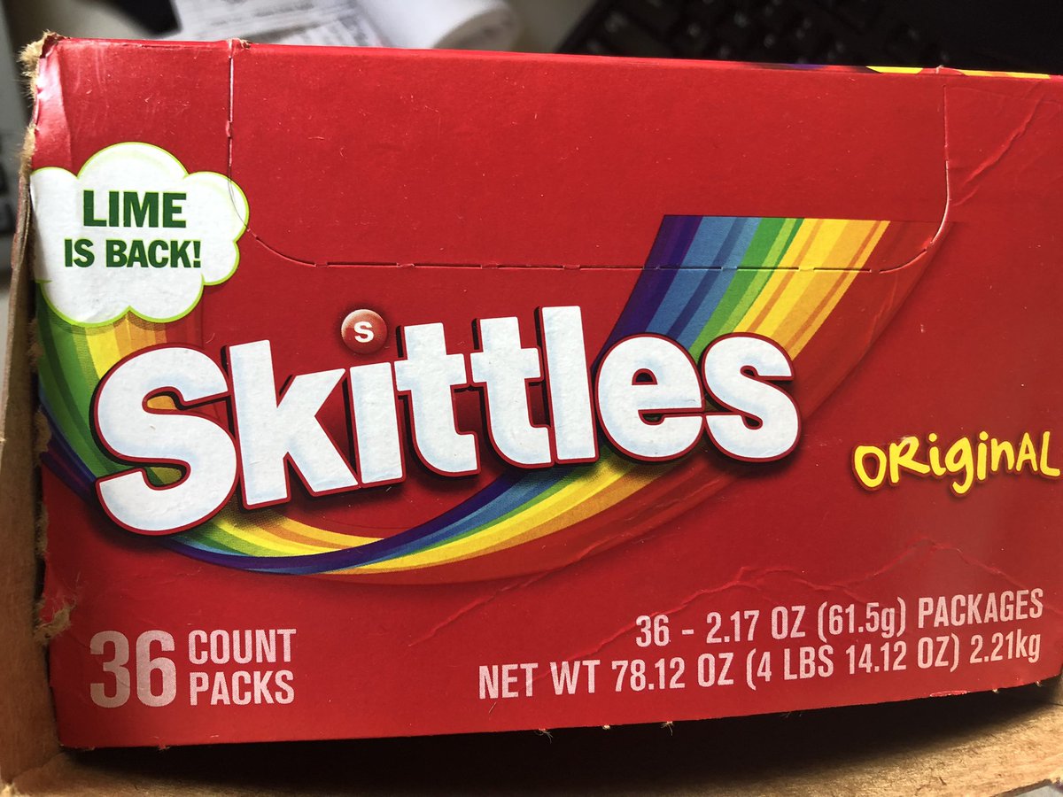 ToasterChrome's tweet photo. #skittles #limeisback #daymade #Candy #yay https://t.co/v9CrwUQp5K