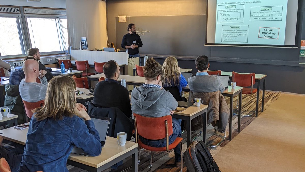 AriWWU's tweet photo. @lorentzcenter: Presenting #ATF (Auto-Tuning Framework) at first in-person event after 2 years of pandemic. https://t.co/gjlyOzK2Fr
