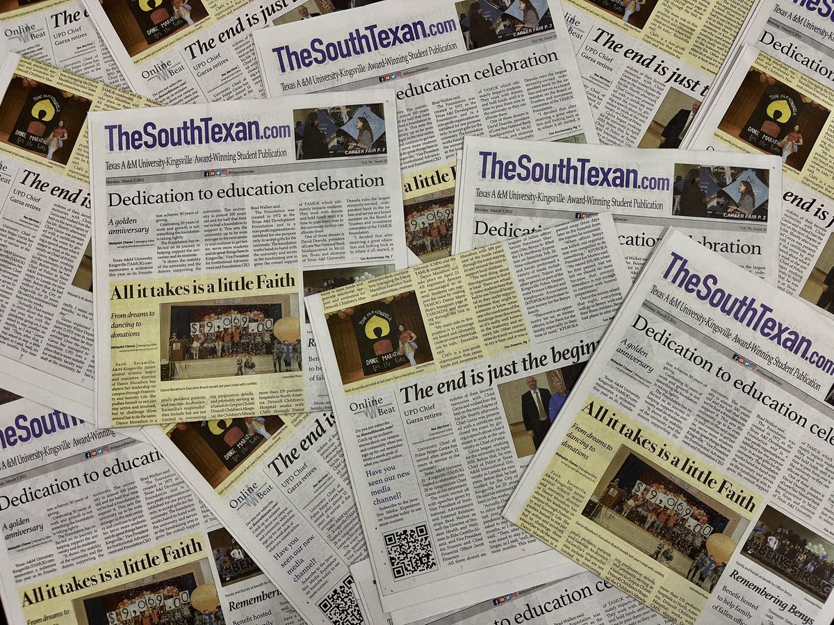 thesouthtexan's tweet photo. latest issue out now around campus! 📰✨be sure to pick up a copy and read all about our wonderful women here at TAMUK in acknowledgment of Womens History Month💜 https://t.co/pvfX7rPzDZ