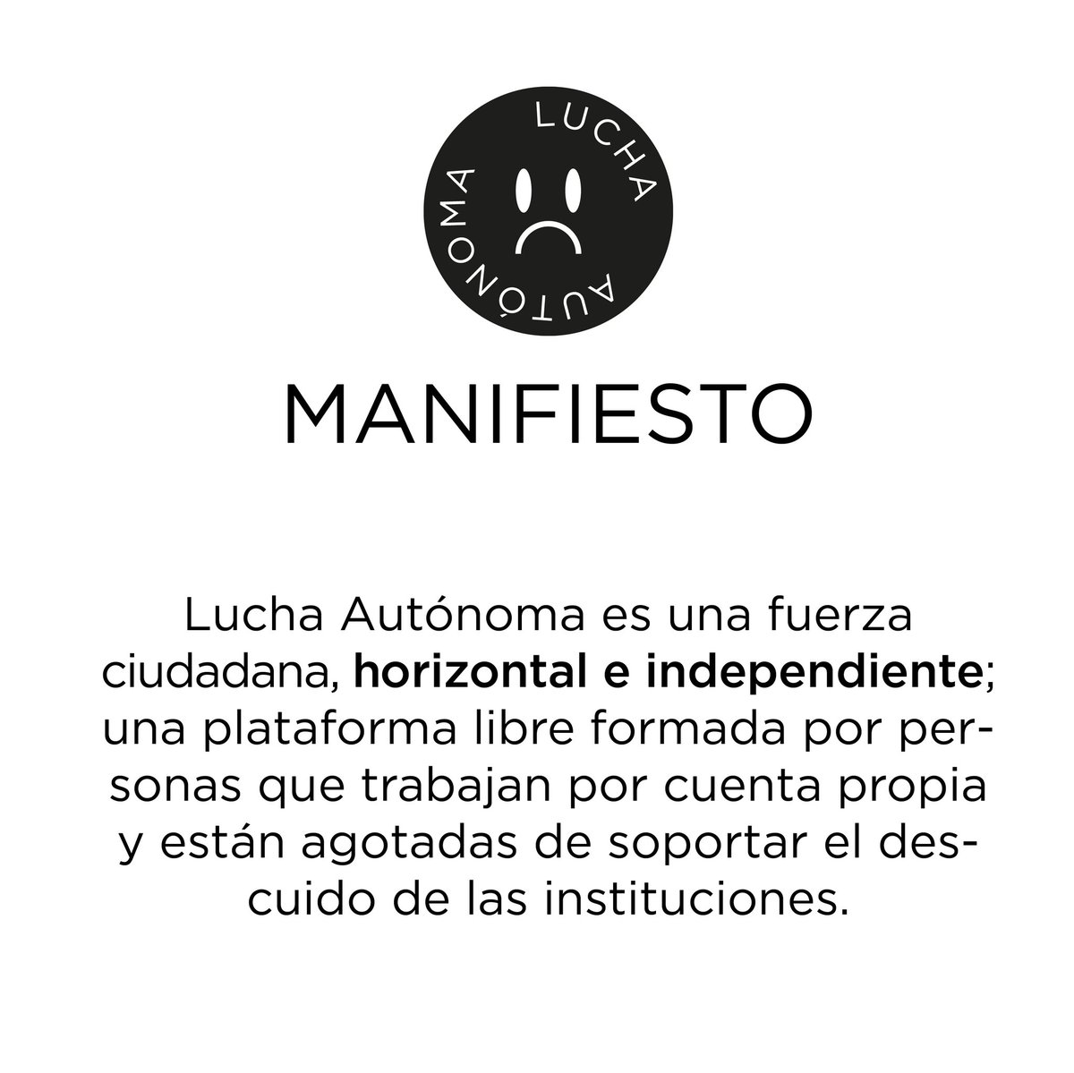 Lucha_Autonoma's tweet photo. Os presentamos el manifiesto de Lucha Autónoma.

Recuerda que el jueves 24 de marzo a las 19:00 (a las 18:00 en Canarias) salimos a la calle.
#luchaautonoma https://t.co/QVaNslOVS1