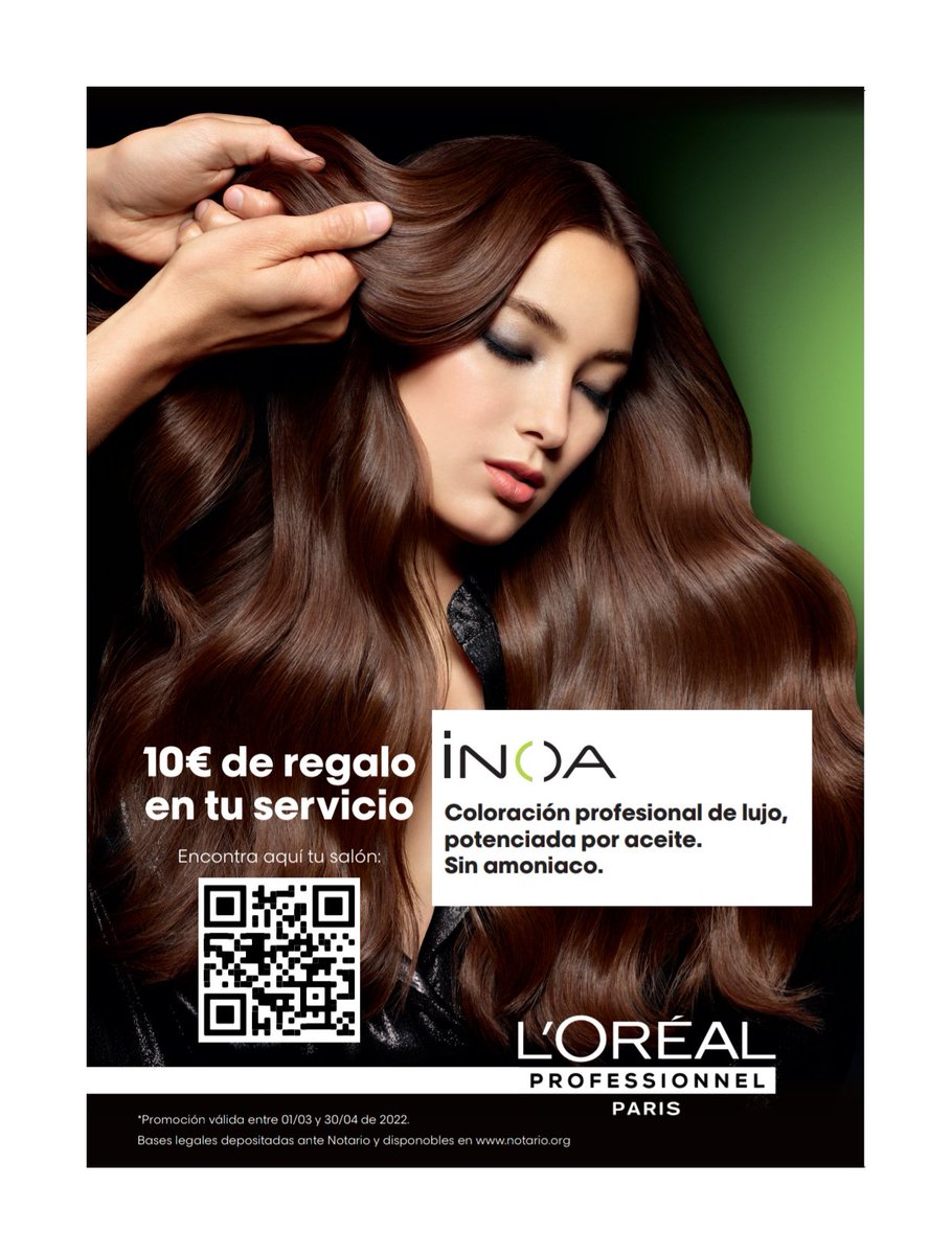 raselpeluqueria's tweet photo. Pide tu #coloracion con #INOA en #Rasel_peluquerias y @lorealprospain te reembolsa 10€!!💥
👉🏼Guarda tu ticket y súbelo a la siguiente web: https://t.co/e1EO9ViTfb
¡Te esperamos para tu cambio con la nueva gama INOA Lujo! Más natural y respetuosa con el cabello 🫒 https://t.co/iGdlpAMSL1