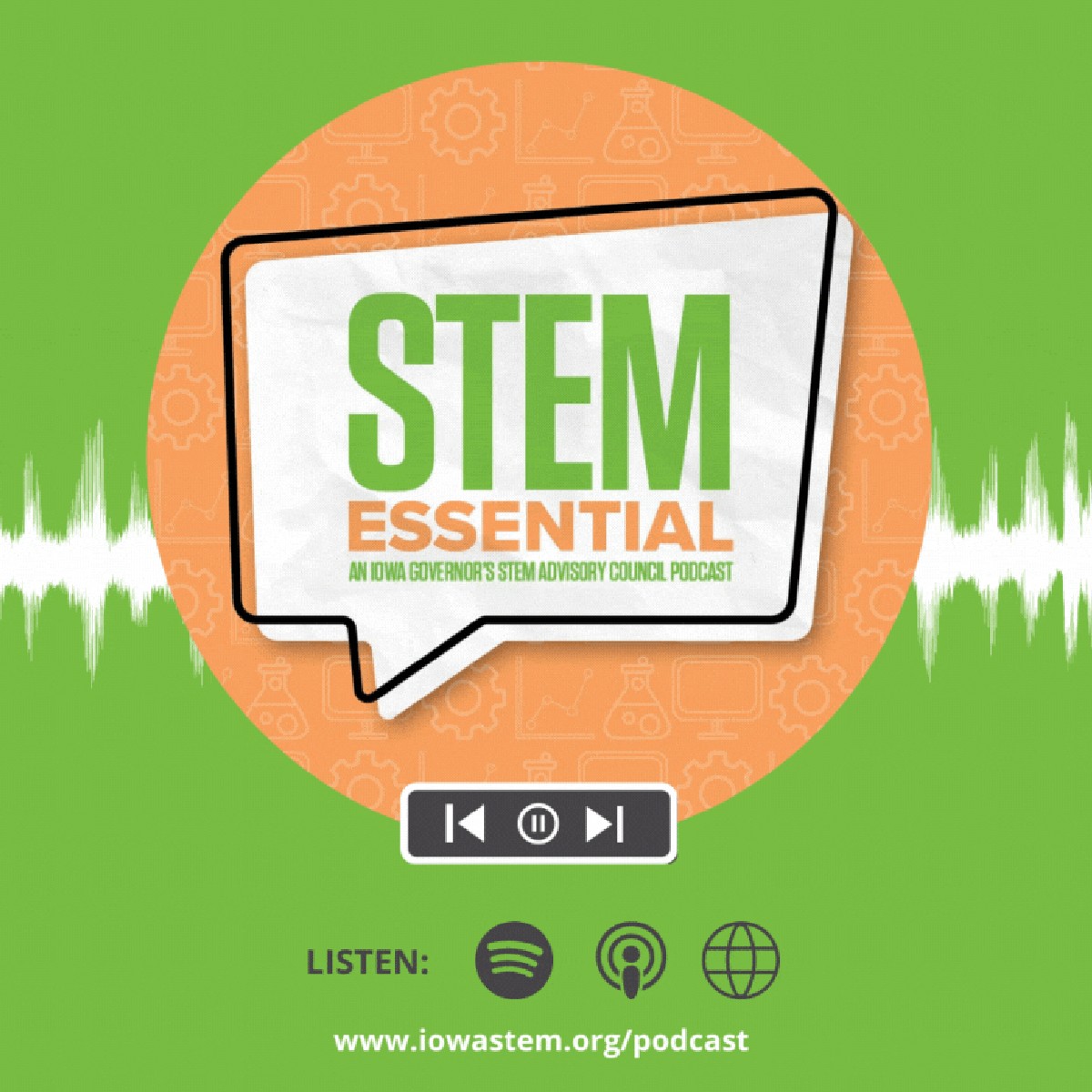 IowaSTEM's tweet photo. You've heard STEM education is essential, but have you ever thought about why? We discuss this, and so much more, on our #STEMEssential Podcast!

🎙️ Stream all available episodes at https://t.co/f7OVjVadBc https://t.co/5ZL64BgB9P