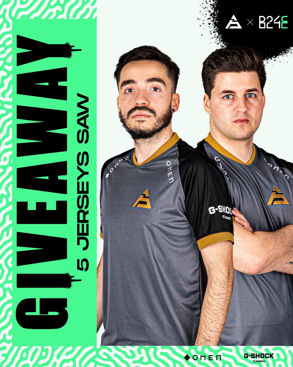 B24Screen's tweet photo. Para celebrar o apuramento dos SAW para o RMR europeu, vamos sortear 5 jerseys 👕 

— Segue @sawggofficial e @B24Esports 
— Dá RT neste tweet
— Identifica 3 amigos nos comentários https://t.co/5702a67pKJ
