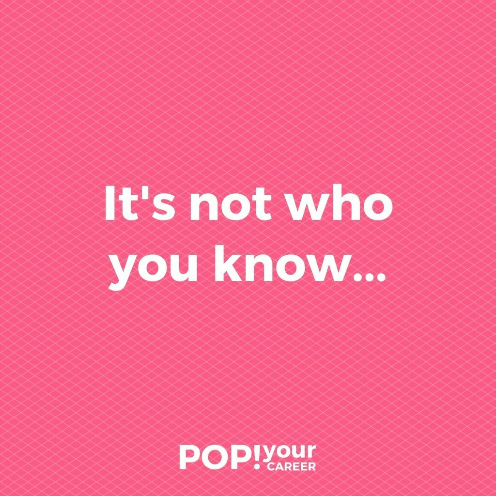 PopYourCareer's tweet photo. They say "it's not what you know, it's who you know"...

But I reckon they're wrong. 🙅🏻‍♀️

I mean, yeah. For sure. Sometimes it is all about who you know. But you know what's more powerful?

Who THEY know. 🤯

This is why I think LinkedIn is such a powerful tool for job-seekers.… https://t.co/eVSGtbHD1I