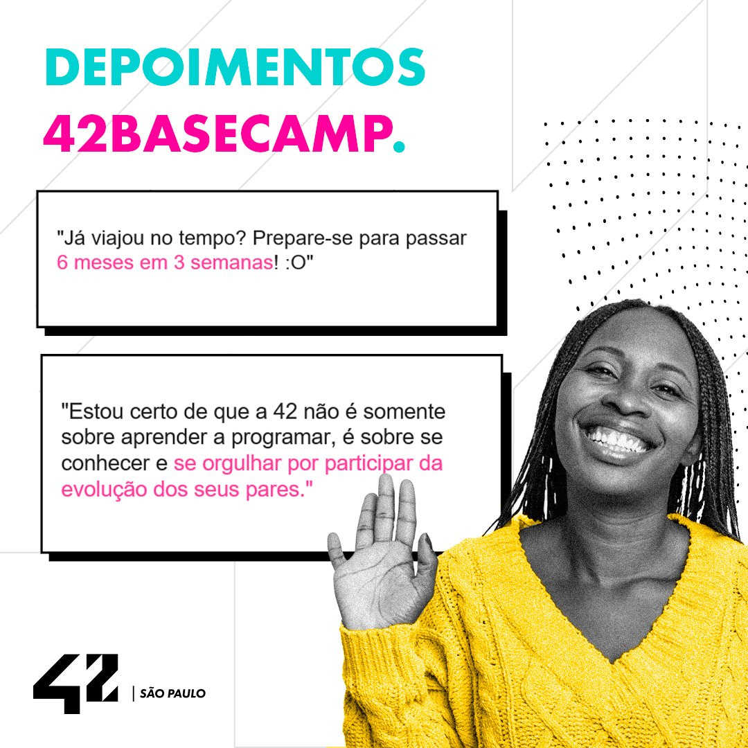 42SaoPaulo's tweet photo. Alguns depoimentos do último 42Basecamp, que aconteceu em fevereiro!

Ficamos muito felizes por estarmos constantemente proporcionando trocas significativas na vida dos nossos campers! ❤️

E em abril tem mais 🤩🚀🏕 https://t.co/KqK5MYxk1g
