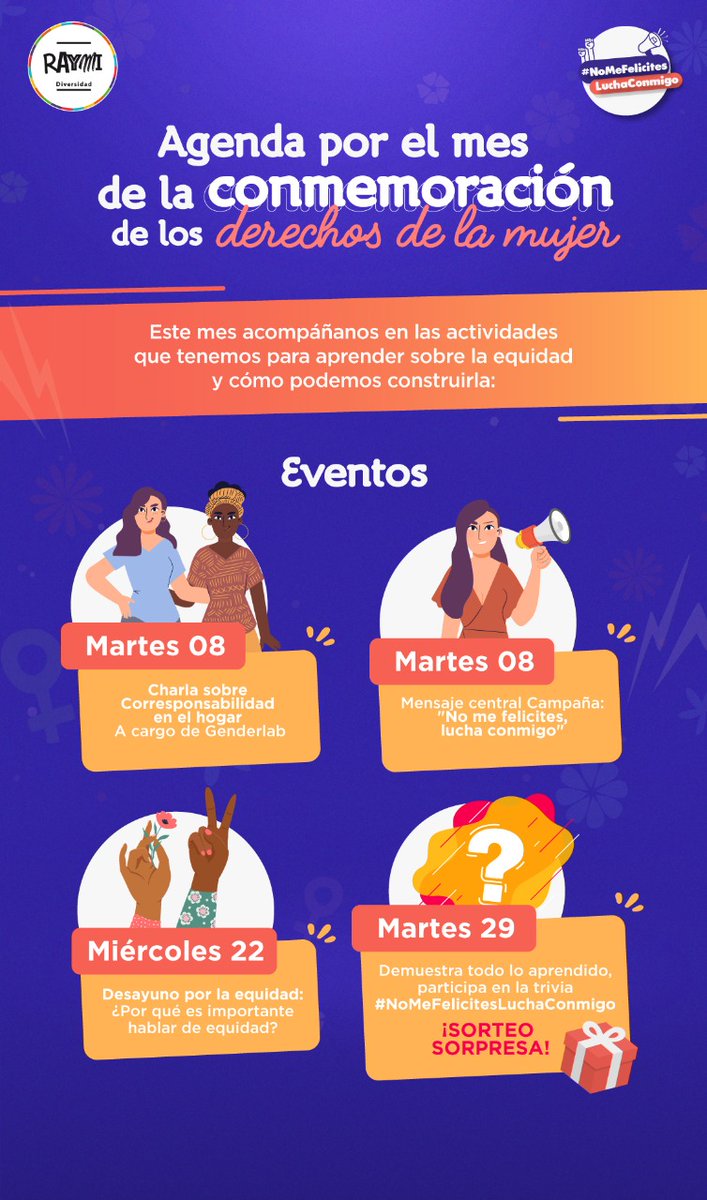 Clauromero21's tweet photo. #NoMeFelicitesLuchaConmigo
En Supermercados Peruanos sabemos que en esta fecha no se felicita, sino se busca conmemorar la lucha de las mujeres por la igualdad de oportunidades.
#Aliad@sCulturales #OrgulloSPSA https://t.co/bwH5GZCZQb