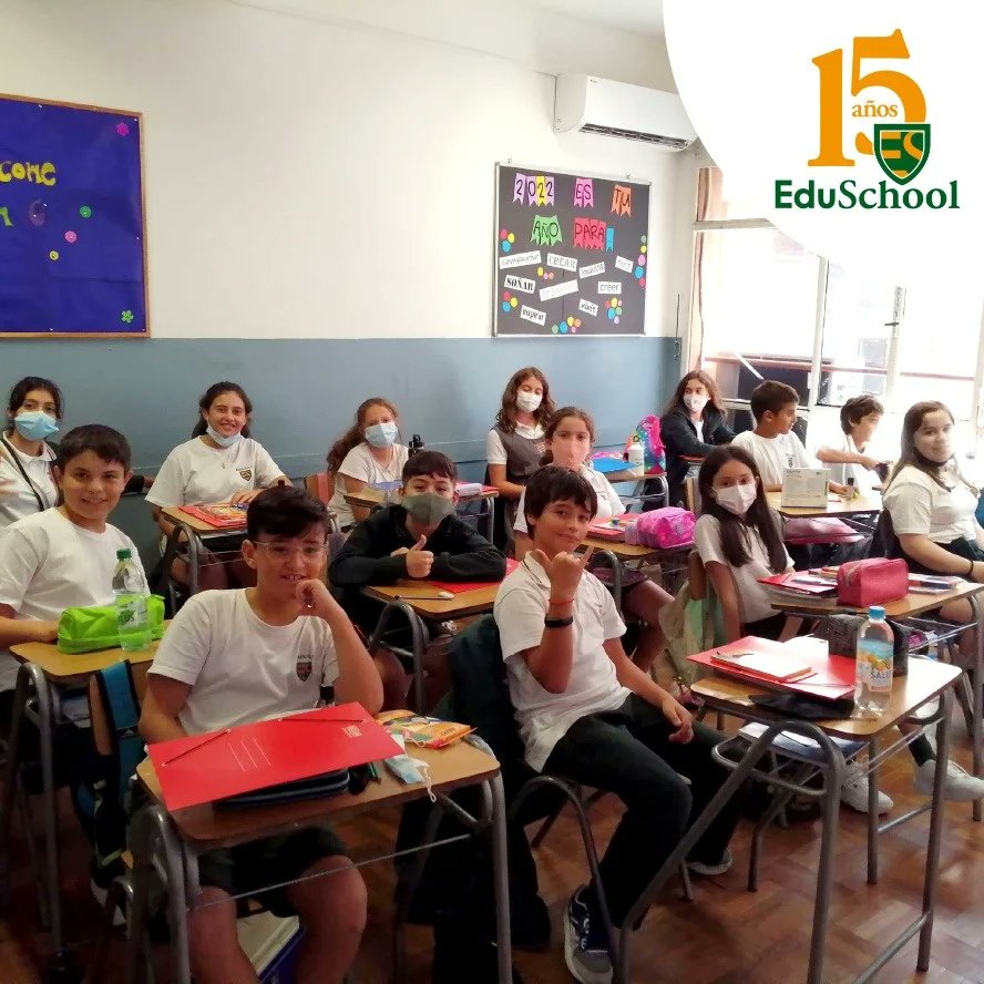 Inst_EDUSchool's tweet photo. Hoy comenzamos las clases con mucha alegría y entusiasmo. Y este año es un año especial para el EDU, ya que cumplimos nuestros primeros 15 años. Felicidades para todos y gracias por acompañarnos y apoyarnos todo este tiempo. Vamos EDU 😊 https://t.co/UGfTxPfN4N