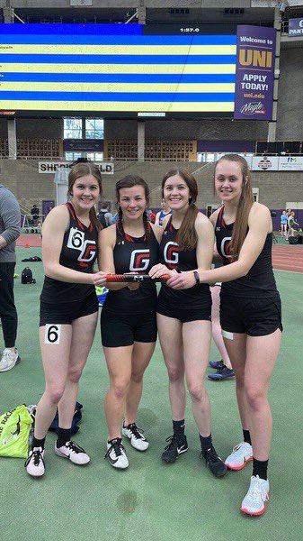 gcgirlstrack's tweet photo. Natalie, Olivia, Katrina, &amp; Kamryn run 1:55.99 in 4x200 - 3rd fastest 2A school ⚡️⚡️⚡️@GCRamFanatic @GCHSperformance @greenecntyrams @GCHSperformance https://t.co/QiGsLOHJeL