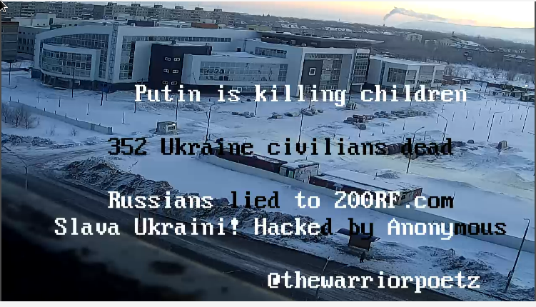 DepaixPorteur's tweet image. We are #Anonymous

We have taken control of 400+ of Russian cameras in support of #Ukraine 

We compiled about 100 on this website. This is anti-propaganda to open the eyes of Russian civilians. Also potential recon.

WATCH LIVE: behindenemylines.live

#OpRussia 
#OpUkraine