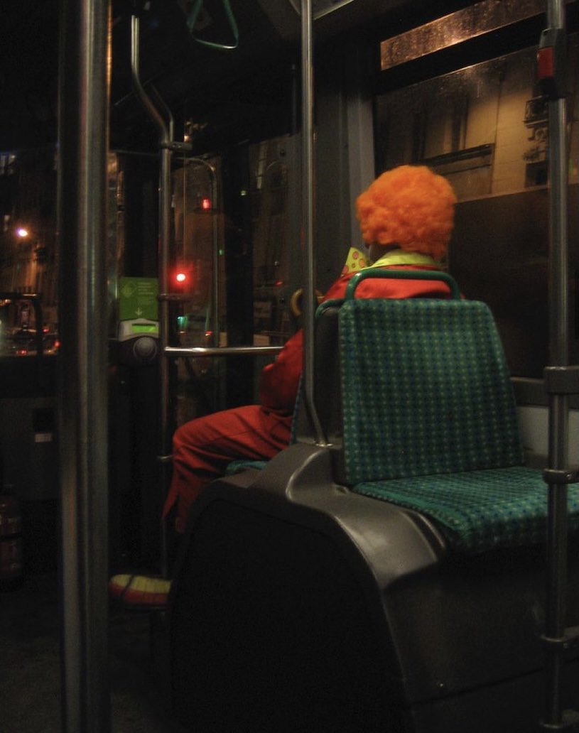 adrian_sken's tweet photo. MY FIRST PHOTO. One night of 2007, coming back (not drunk) from a party on the night bus, i saw a clown. Just here, alone. I took the shot with the compact i used to shoot graffiti with. Since then, i’m always prepared to shoot the unexpected. 🤡
Tell me about your first photo! https://t.co/Eago8yYmyC